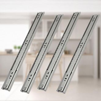 OEM Gu&iacute;as Para Cajones, Gu&iacute;as De Extensi&oacute;n Total, Gu&iacute;a De Extensi&oacute;n Total De 45 Mm Con Retorno Autom&aacute;tico, Gu&iacute;as De Rodamientos De Bolas De 45 Mm, 300 Mm,