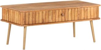 vidaXL Vidaxl - Mesa de centro madera maciza de acacia 100x50x40 cm