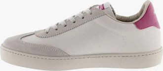 Victoria Womens Berl&iacute;n Faux Leather And Split Leather Sneaker In Fuchsia