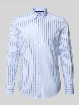 Jake*s Slim Fit Business Hemd aus Baumwoll mit Kentkragen in Bleu, Gr&ouml;&szlig;e 37/38