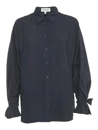 Kenzo Blouse met ruchemouwen - Blauw