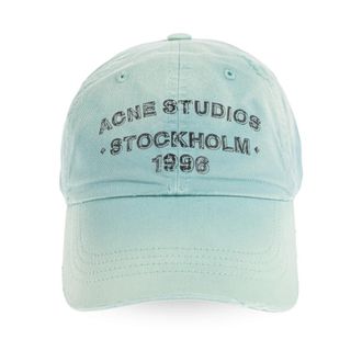 Acne Studios Caps, unisex, Green, Size: ONE SIZE Washed Logo Cap