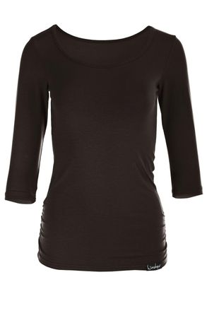Winshape 3/4-Arm-Shirt WINSHAPE WS4, Damen, Gr. XXL, schwarz, 90% Baumwolle, 10% Elasthan, Rundhals, Shirts 3/4-Arm-Shirt