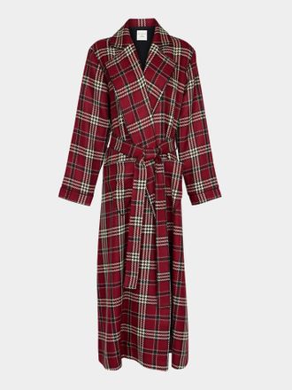 Emilia Wickstead Womens Wool Check Robe Size: S