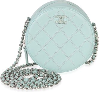 Chanel Ultimate Stitch Lambskin Round Clutch On Chain