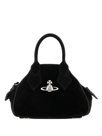 Vivienne Westwood Yasmine mini tote bag - women - Calf Suede/Fabric - One Size - Black