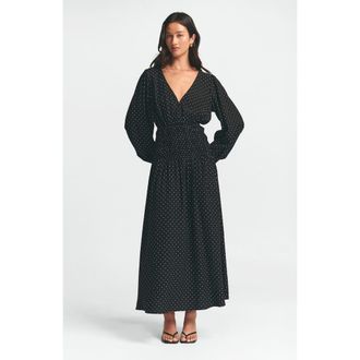 ST MRLO May Gather Dress in Black Base Spot at Nordstrom, Size 10