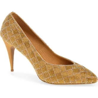 Jeffrey Campbell Wealth Pump in Gold Combo at Nordstrom, Size 5.5