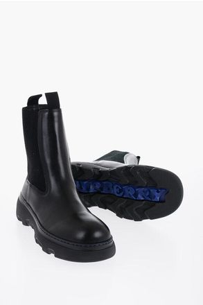 Burberry Leather Chelsea Boots With Chunky Sole size 41