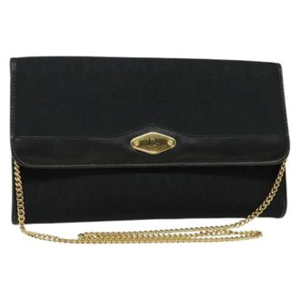 Dior Pre-owned Clutches, female, Black, Size: ONE SIZE Pre-owned Trotter Canvas Shoulder Bag