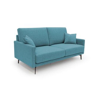 Divani.Store Saturno Sof&aacute; Moderno En Tela Suave E Impermeable 180 Cm Azul Claro