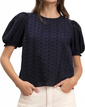 Velvet Dalyn Eyelet Top In Ink