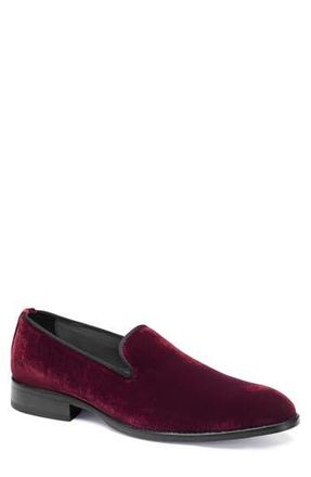 Johnston & Murphy Gavney Slip-On Loafer in Burgundy Velvet at Nordstrom Rack, Size 14