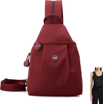 Generic Premium 3 In 1 Anti-Theft Travel Tote Bag, New Waterproof 2-Way Commuter Bag, Large Capacity Convertible Casual Bag (Red)