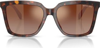 Michael Kors Menaggio 53mm Gradient Square Sunglasses in Luggage Tortoise /Brown Red at Nordstrom