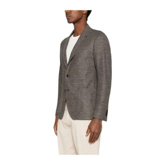 Tagliatore Blazers, male, Brown, Size: 3XL Notched Jacket