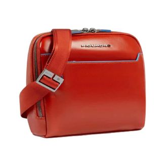 Piquadro Cross Body Bags, unisex, Orange, Size: ONE SIZE Blue Square Crossbody Bag