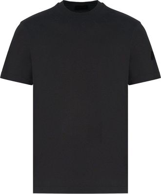 Moncler BRANDED COTTON T SHIRT Size: 3XL, colour: BLACK