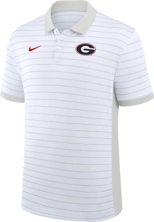 Nike Georgia Sideline Victory Stripe Nike Mens Dri-FIT College Polo in White | 03BG0CEBNGB-FR1