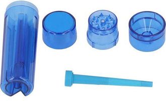 OEM Molinillo De Hierbas Transparente, Port&aacute;til, Desmontable Y Lavable, Con Alimentador C&oacute;nico Azul Para Especias Y Almacenamiento