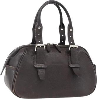 Burberry Pre-owned Vintage Leren Handtas - Dames - Vintage Handtas - Bruin - ONE Size - Leer - Vintage