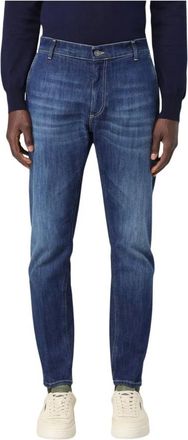 Dondup Slim Fit Jeans, male, Blue, W40, Navy Blue Straight-Leg Denim Jeans