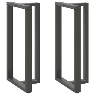Berkfield Home Bar Table Legs T-Shaped&not;2 pcs Anthracite 60x35x(110-111) cm Steel in Black
