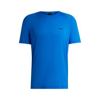 BOSS Performance-stretch T-shirt in mixed materials