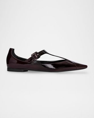 Pierre Hardy Eddie Patent Leather Mary Jane Flats