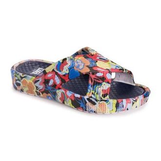 Muk Luks Spa Day Sandal in Graffiti Floral at Nordstrom, Size Medium
