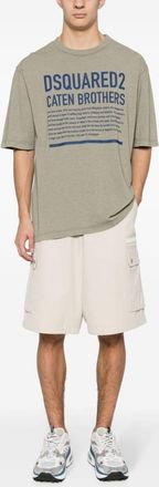 Dsquared2 Mens Loose Fit Tee - Grey Cotton - Size Medium