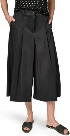 DKNY Pleated Crop Pants in Black at Nordstrom, Size 12