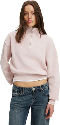 Cotton On Womens Quarter Zip Sweatshirt in Washed Spellbound at Nordstrom, Size Xx-Small