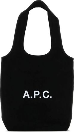 A.P.C. Borsa tote Ninon con stampa - Nero
