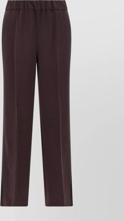 Alberto Biani elastic waistband straight leg trousers with side pockets