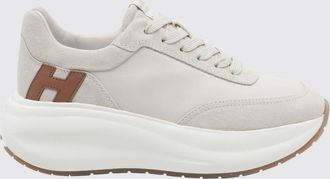 Hogan Sneaker H696 in pelle di vitello liscia e suede con suola chunky