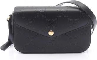 Gucci Pre-owned Vintage Schoudertas - Dames - Vintage Schoudertas - Zwart - ONE Size - Leer - Vintage
