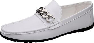 Generic Mens Casual Shoes for Spring and Autumn Wear Soft On Shoes Lightweight for Driving Mens Casual Shoes Men Casual Shoes Wide (White, 8.5)