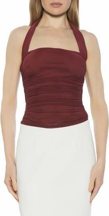 Alexia Admor Luca Halter Square Neck Top in Red at Nordstrom Rack, Size X-Large
