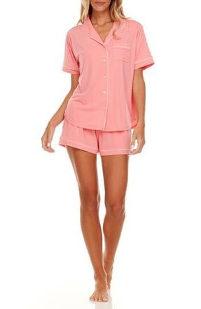 Flora Nikrooz Annie Shirt & Shorts 2-Piece Pajama Set in Melon at Nordstrom Rack, Size X-Large