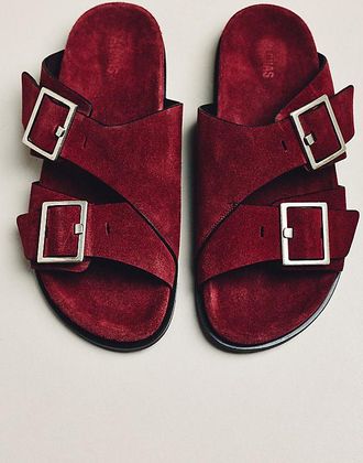 Alohas Alba Double Buckle Slide Sandals