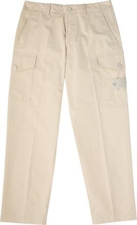 Stone Island Straight-leg Cotton-poplin Cargo Trousers - Beige - 36 (W36 / XL)