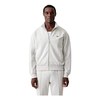 Lacoste Trim Accent Zipped Sweatshirt - Heren - Sweatshirts & Hoodies - Grijs - Maat: L Katoen