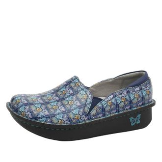 Alegria Womens Debra Quilt Leather Shoes In Roses Blue