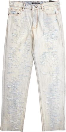 Embellish Mens Blasted Denim Jeans In Powder Wash