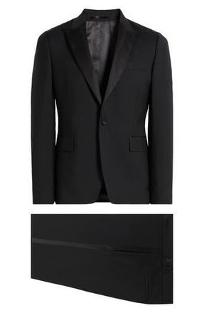 Paul Smith Solid Wool Tuxedo in Black at Nordstrom Rack, Size 46 Us / 56 Euregular