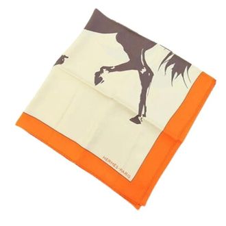 Herm&egrave;s Pre-owned Silk Scarf - Dames - Pre-owned - Beige - Maat: ONE Size Zijde