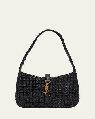 Saint Laurent Le 5 A 7 Mini Shoulder Bag in Raffia