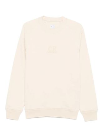 C.P. Company embroidered-logo sweatshirt - men - Cotton - L - Neutrals