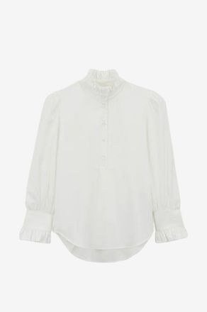 Balzac Paris Bio-Baumwollbluse mit R&uuml;schen Source